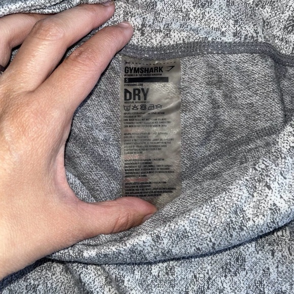 Gymshark Dry Fleur Texture Leggings Gray High Waisted Full Length Size Small - Picture 7 of 7